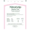 Packaging of MEDGLUV NitraGrip Nitrile Exam Gloves MGSE5120 Series, highlighting the sterile and chemo-tested features.