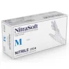 Box of MEDGLUV NitraSoft Nitrile Exam Gloves, non-sterile and available in various sizes.