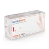 Packaging of MEDGLUV SonicBurst Nitrile Exam Gloves, highlighting the powder-free, latex-free, and nitrile features.