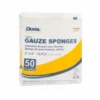 Packaging of DUKAL Premium Gauze Sponges, showing the 2/pk sterile units.