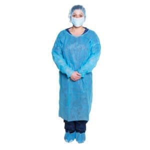 dukal-isolation-gown-poly-coated-impervious-blue